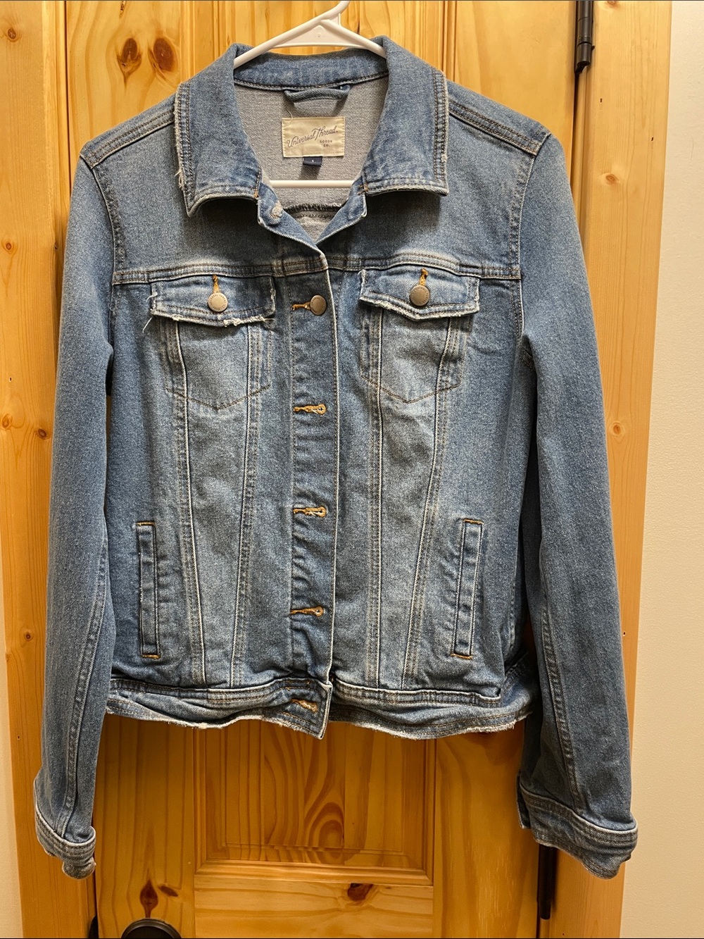 Universal Thread Light Blue Denim Jacket with Front Buttons